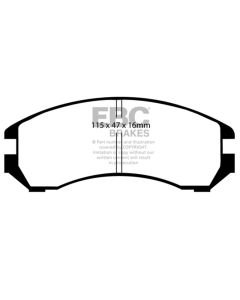 EBC 86-87 Nissan Pulsar NX 1.6 SE Redstuff Front Brake Pads - DP3665C