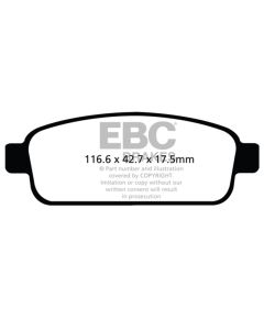 EBC 13+ Buick Encore 1.4 Turbo Greenstuff Rear Brake Pads - DP22066