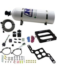 Nitrous Express 4500 RNC Conventional Nitrous Plate Kit w/.375in Solenoid w/15lb Bottle - 55170-15