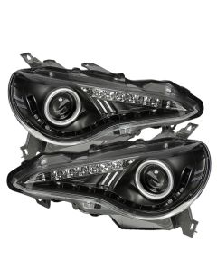 Spyder Subaru BRZ 12-14 Projector Headlights- DRL LED Black PRO-YD-SUBRZ12-BK - 5075475