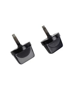 Kentrol 76-95 Jeep CJ/Wrangler YJ Windshield Knobs Pair - Powdercoat Black - 50510