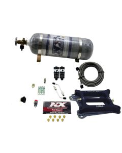Nitrous Express 4150 Hitman 4-BBL Nitrous Kit (100-200HP) w/Composite Bottle - 40040-12