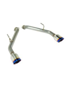 Remark 2014+ Infiniti Q50 Axle Back Exhaust w/Burnt Stainless Double Wall Tip - RO-TTQ5-D