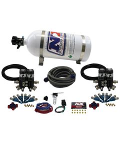 Nitrous Express Street Shark Gas 4 Solenoids Nitrous Kit (100-150-250HP) w/10lb Bottle - 90100-10