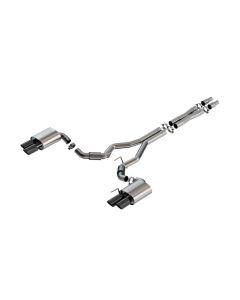 Borla 2024 Ford Mustang GT 5.0L V8 3 in S-Type Catback Non-Active Exhaust- Black Chrome Quad Tip - 140969BC
