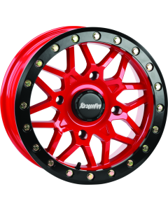 DragonFire Racing Typhon Wheel 15X7 4/156 5+2 +10 Machined Red - 523205