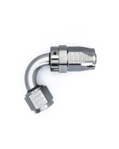 DeatschWerks 8AN Female Swivel 120-Degree Hose End CPE - Anodized Titanium - 6-02-0823