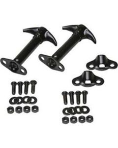 Rampage 1945-1949 Jeep CJ2A Hood Catch Kit - Black - 7601