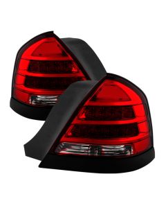 Xtune 98-11 Ford Crown Victoria LED Tail Lights -Red Clear ALT-JH-CVIC98-LED-PI-RC - 9032868