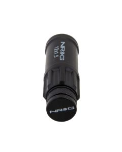 NRG 700 Series M12 X 1.5 Steel Lug Nut w/Dust Cap Cover Set 21 Pc w/Locks & Lock Socket - Black - LN-LS700BK-21