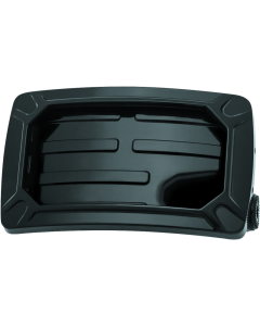 Kuryakyn Nova Curved Horizontal Mount Side License Plate Holder Gloss Black - 3193