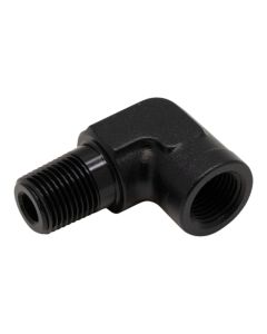 DeatschWerks 90-Degree 1/8in NPT Male to Female 1/8in NPT - Anodized Matte Black - 6-02-0920-B