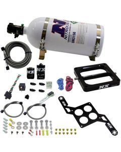 Nitrous Express 4500 RNC Conventional Nitrous Plate Kit w/.375in Solenoid w/10lb Bottle - 55170-10