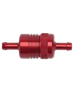 Russell Performance Red Street Fuel Filter (3in Length 1-1/8in diameter 5/16in inlet/outlet) - 645070