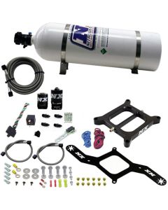 Nitrous Express 4150 RNC Conventional Nitrous Plate Kit w/.375in Solenoid w/15lb Bottle - 55140-15