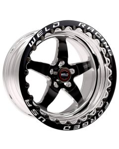 Weld S71 17x10 / 5x115mm BP / 6.7in. BS Black Wheel (High Pad) - Black Single Beadlock MT - 71HB7100W67F