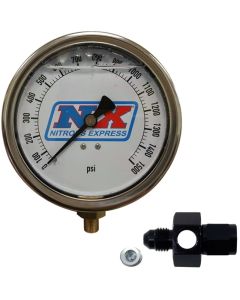 Nitrous Express Nitrous Pressure Gauge 4in-High Accuracy 6AN - 15542
