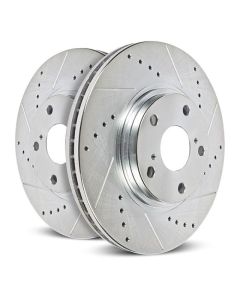 Power Stop 2004 Subaru Impreza Front Evolution Drilled & Slotted Rotors - Pair - JBR1179XPR
