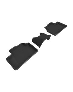 3D Maxpider 22-24 Volvo XC40 Recharge Kagu 2nd Row Floormat - Black - L1VV04221509