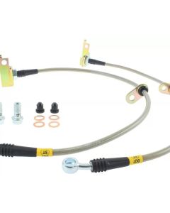 StopTech 11-15 Honda CR-Z / 09-14 Honda Fit Stainless Steel Front Brake Lines - 950.40018