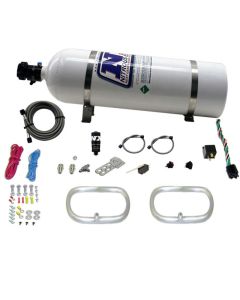 Nitrous Express Dual Ntercooler Ring System (2 - 6 x 6 Rings) w/15lb Bottle - 22200-15