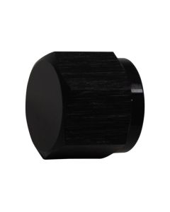 DeatschWerks 6AN Female Flare Cap - Anodized Matte Black - 6-02-0714-B