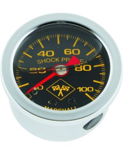 Bikers Choice 0-100 PSI Oil Pressure Gauge Black Face Stainless Bezel Liquid Filled Universal Custom - 496458