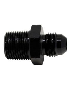 DeatschWerks 6AN Male Flare to 3/8in Male NPT Adapter - Anodized Matte Black - 6-02-0902-B