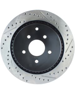StopTech 09 Infiniti FX50 SportStop Slotted & Drilled Rear Left Rotor - 127.42105L
