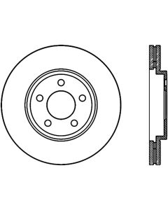 StopTech 03-11 Ford Crown Victoria Cryo Slotted Front Left Sport Brake Rotor - 126.61072CSL