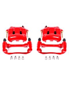 Power Stop 05-14 Ford Mustang Front Red Calipers w/Brackets - Pair - S4928A