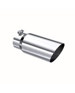 MBRP T304 Stainless Steel 5" O.D. Angled Single Walled 4" Inlet 12" Length Exhaust Tips - T5052