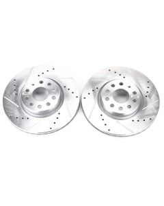 Power Stop 06-13 Audi A3 Front Evolution Drilled & Slotted Rotors - Pair - EBR898XPR