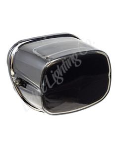 Letric Lighting 1999+ OEM Sq Back Model Squareback LED Taillight - Black (Chrome Housing/Clear Lens) - LLC-SQTL-CB
