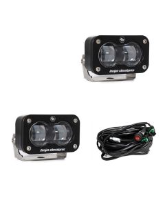 Baja Designs Universal S2 SAE Spot LED (Pair) - Clear - 237801