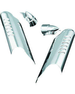Kuryakyn Lower Leg Deflector Shields 00-13 Touring Chrome - 7768