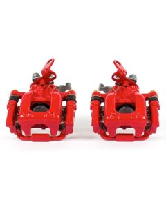 Power Stop 10-12 Audi A3 Rear Red Calipers w/Brackets - Pair - S6384