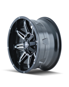 Mayhem 8090 Rampage 18x9 / 6x135 BP / 18mm Offset / 106mm Hub Black w/ Milled Spokes Wheel - 8090-8937M18