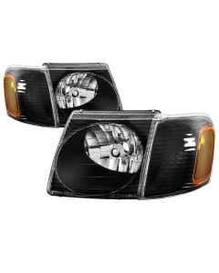 xTune 01-03 Ford Explorer Sport 4pc OEM Style Headlights w/Corner - Black (HD-JH-FEXP01-ST-BK) - 9042614