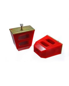 Energy Suspension Universal 4.5in Tall x 4.5in Long x 2.5in Wide Red Bump Stops (2 per set) - 9.9104R