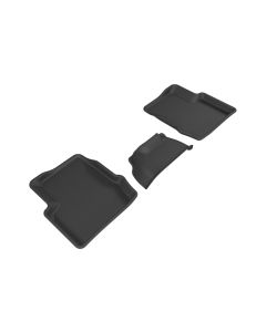 3D MAXpider 2015-2019 Fiat 500X Kagu 2nd Row Floormats - Black - L1FA00521509