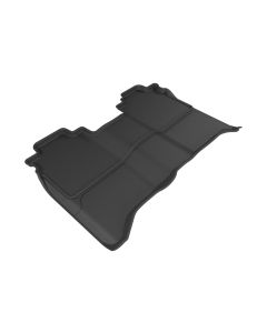 3D MAXpider 2016-2019 Nissan Titan Crew Cab Kagu 2nd Row Floormats - Black - L1NS08421509
