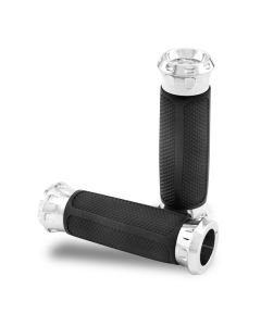 Performance Machine Handle Grip Set Overdrive - Chrome - 0063-2082-CH