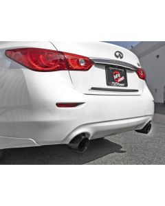 aFe Takeda 2.5in 304 SS Axle-Back Exhaust w/ Black Tips 16-18 Infiniti Q50 V6-3.0L (tt) - 49-36130NM-B