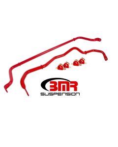 BMR 16-17 6th Gen Camaro Front & Rear Sway Bar Kit w/ Bushings - Red - SB049R