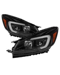 xTune 13-16 Ford Escape LED Light Bar Halogen Projector Headlights - Black (PRO-JH-FESCA13-LB-BK) - 9042904