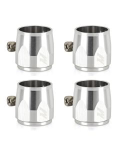 Mishimoto Aluminum -4AN Hex Finishers - Silver - MMHXF-04-4-SL