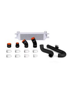 Mishimoto 2015 Ford Mustang EcoBoost Performance Intercooler Kit - Silver Core Wrinkle Black Pipes - MMINT-MUS4-15KWSL
