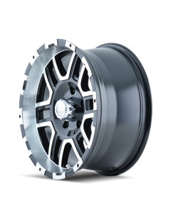 ION Type 179 16x8 / 8x165.1 BP / 10mm Offset / 130.8mm Hub Black/Machined Wheel - 179-6881B