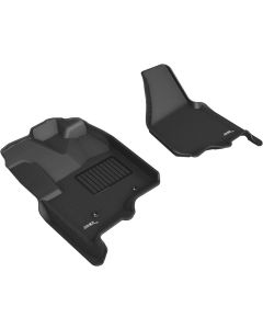 3D MAXpider 12-16 Ford F-250 350 450 Bucket Seats No Floor Shift Kagu 1st Row Floormats - Black - L1FR09011509